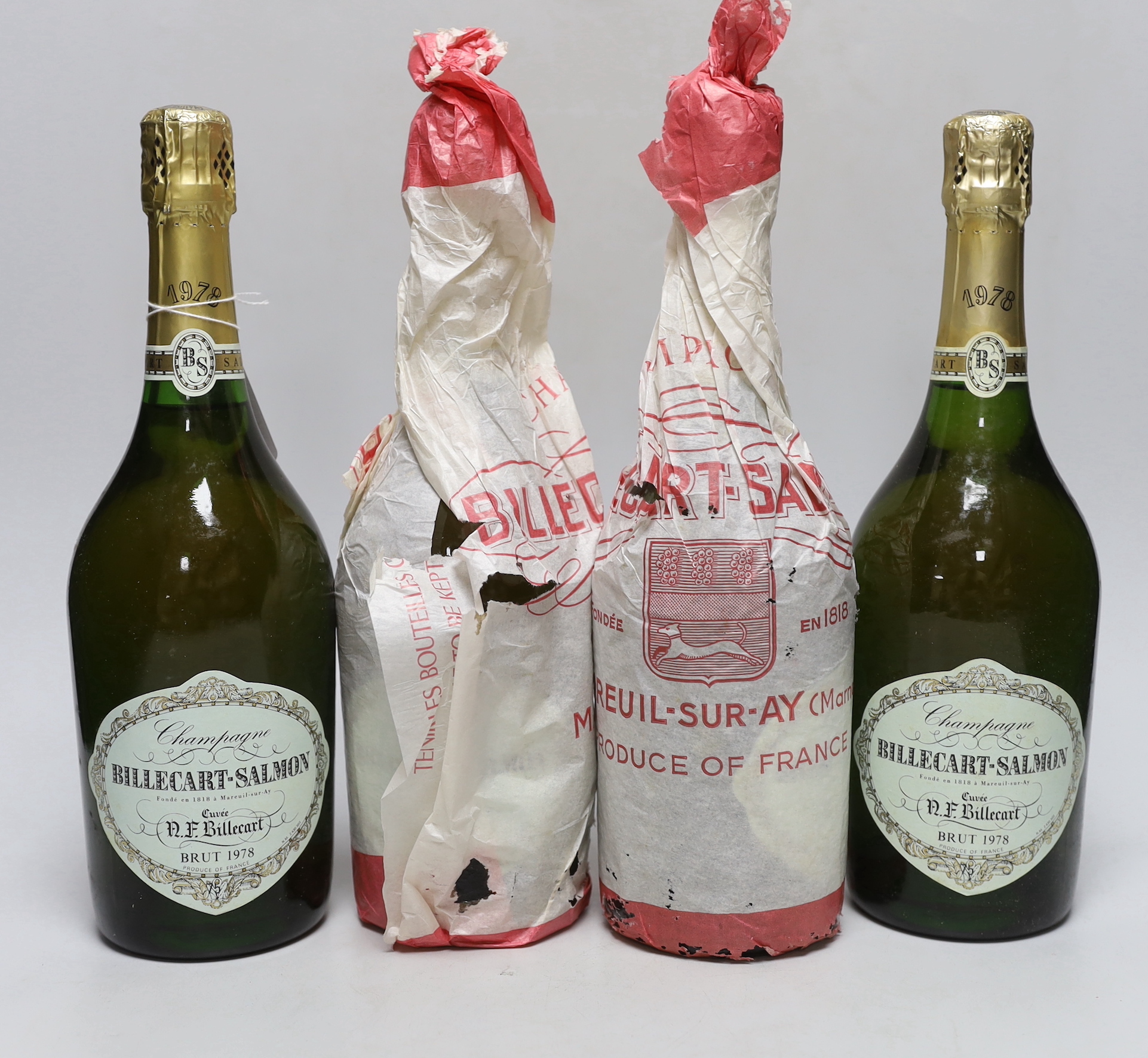 Four bottles of Billecart-Salmon 1978